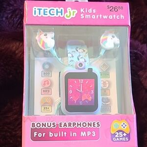 NIB Itech Jr Kids Smartwatch w/Bonus Earphones